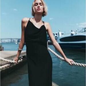 ZARA FLOWY ASYMMETRICAL DRESS